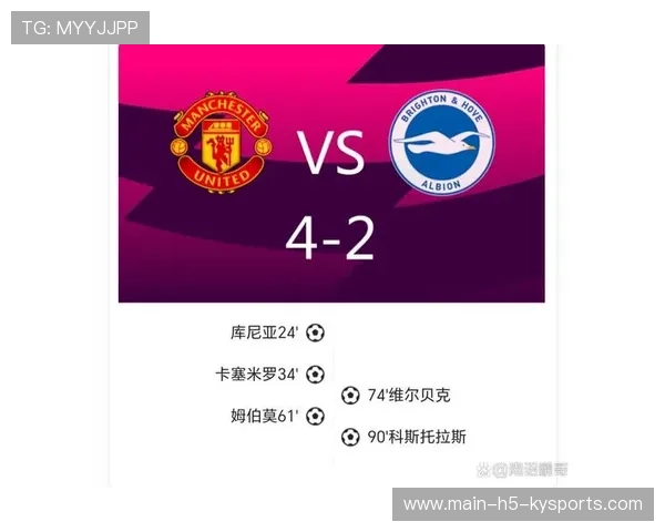 曼联4-2战胜布莱顿，姆伯莫双响，库尼亚首球，B费里程碑，曼联0-4